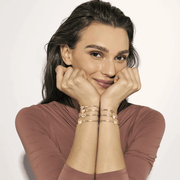 Nomination Milleluci adjustable bracelets styled together on both wrists