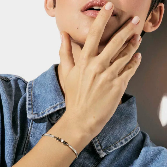 Nomination MUM cubic zirconia bracelet worn on wrist