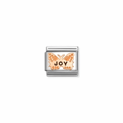 Nomination Classic orange butterfly joy link in 9k rose gold for Nomination Composable Classic bracelets