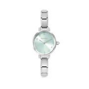 Nomination Paris Oval stainless steel watch with sage green sunray dial