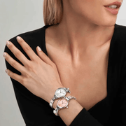 Two Nomination Paris bracelet watches styled together on a wrist