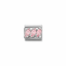 Nomination Classic trilogy link in silver with pink cubic zirconia for Nomination Composable Classic bracelets