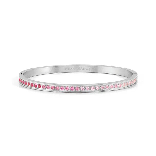 Nomination Pretty Bangles pink gradient Cubic Zirconia eternity bracelet