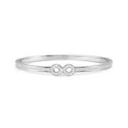 Nomination Pretty Bangles stainless-steel bracelet with white Cubic Zirconia infinity symbol.