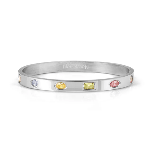 Nomination Pretty Bangles stainless steel bracelet with multi-colour cubic zirconia stones