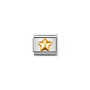 Nomination Composable Classic Link with raised yellow-gold star on stainless-steel base