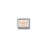 Rose gold heart with wings Nomination Composable Classic Link charm