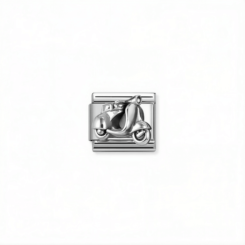 Nomination Classic scooter link in silver for Nomination Composable Classic bracelets