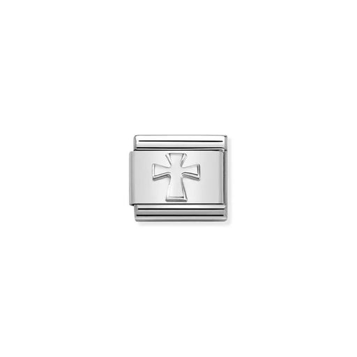 Nomination Silver Cross Charm Classic Link in stainless steel and sterling silver