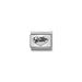 Nomination Classic link charm with Sister script on sterling silver heart, stainless steel