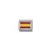 Close-up of Nomination Spanish Flag Classic Link charm in enamel and silver