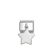 Nomination Classic Composable star dangle charm link in stainless steel with silver star pendant