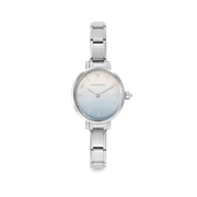 Nomination Time Oval stainless steel watch with pastel blue fade dial