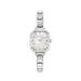 Stainless steel Nomination Time watch with CZ bezel and white mother-of-pearl dial on Composable strap, front view.