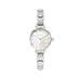 Stainless steel Nomination Time watch with oval white mother of pearl dial on a Composable strap, front view.
