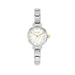 Nomination Time round watch with white mother-of-pearl dial, gold accents and stainless steel Composable strap.
