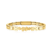 Nomination Trendsetter Four-Leaf Clover bracelet in gold-tone PVD stainless steel
