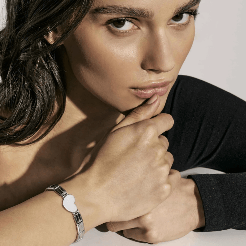 Nomination Trendsetter stainless steel Heart bracelet worn on the wrist
