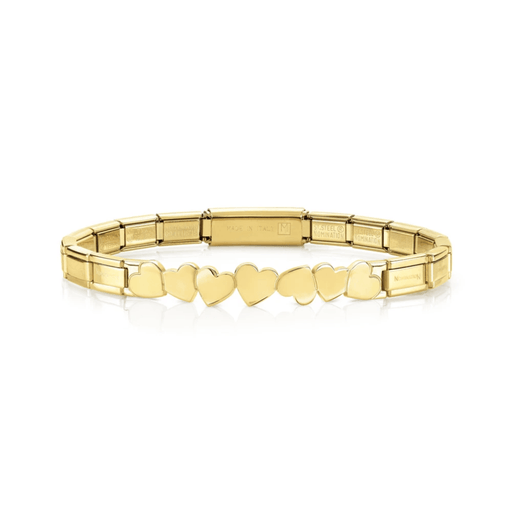 Nomination Trendsetter Hearts bracelet in gold-tone PVD stainless steel