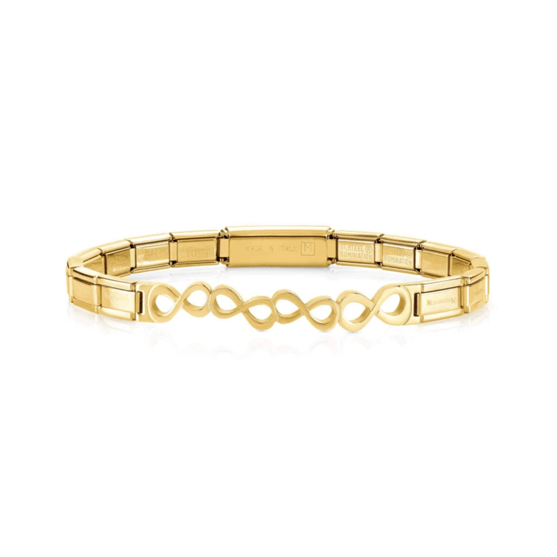 Nomination Trendsetter Infinity bracelet in gold-tone PVD stainless steel