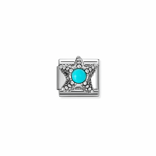 Nomination Classic turquoise starfish link in silver for Nomination Composable Classic bracelets