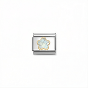 Nomination Classic white flower link with 18k gold detail for Nomination Composable Classic bracelets
