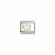 Nomination Classic white opal flower link with 18k gold detail for Nomination Composable Classic bracelets