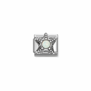 Nomination Classic white opal starfish link in silver for Nomination Composable Classic bracelets