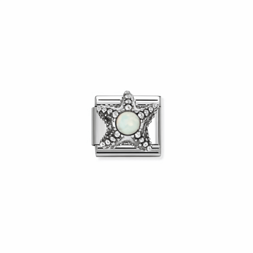 Nomination Classic white opal starfish link in silver for Nomination Composable Classic bracelets
