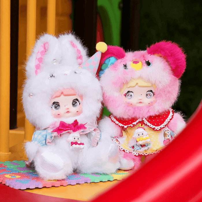 Nommi About the Childhood Bear Claw Machine and Carousel plush collectable figures