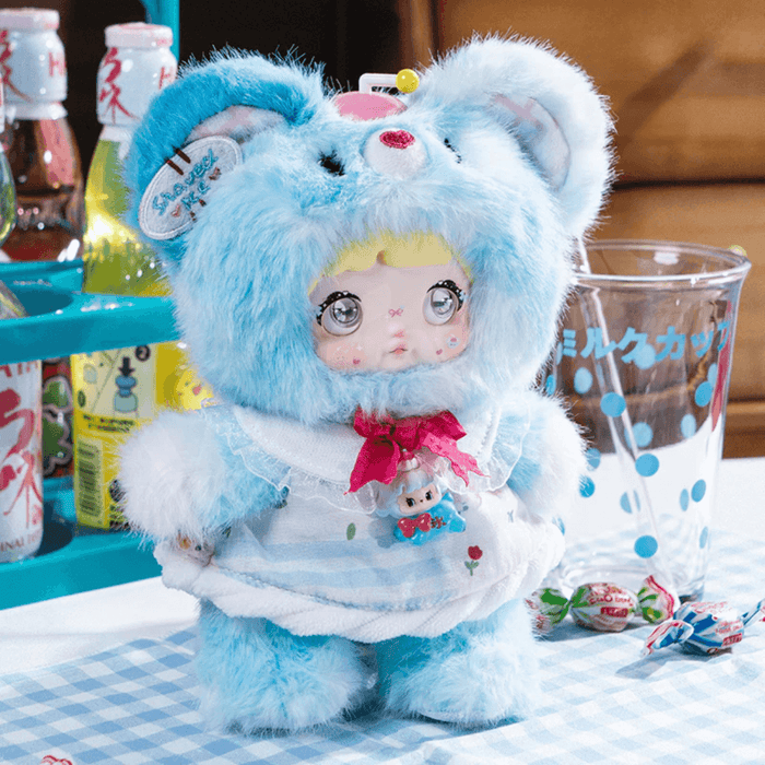 Nommi About the Childhood Bear Ice Shaver blue plush collectable figure