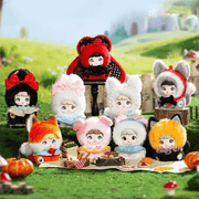 Nommi Fairytale Town plush blind box collection displayed together in a fairytale setting