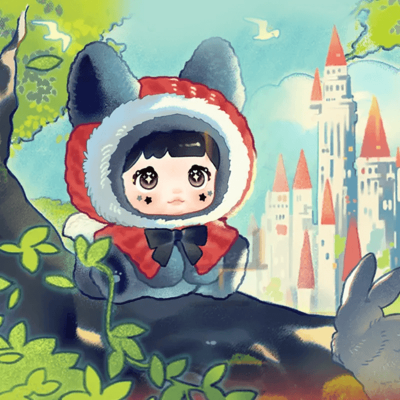 Little Red Wolf Nommi Fairytale Town illustrated character artwork