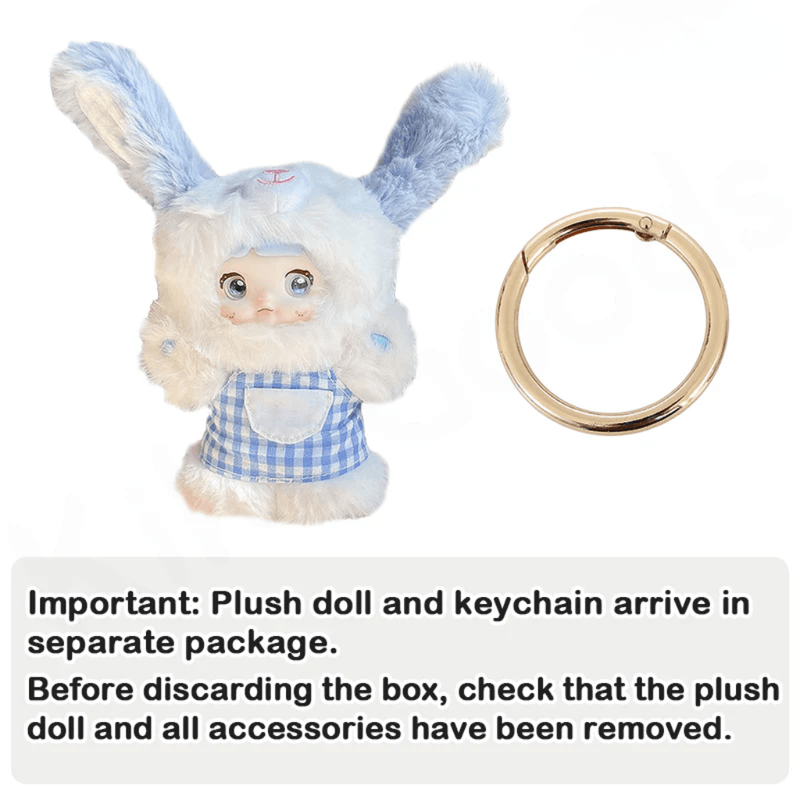 Nommi Puppy Diary Series plush doll with separate keychain accessory