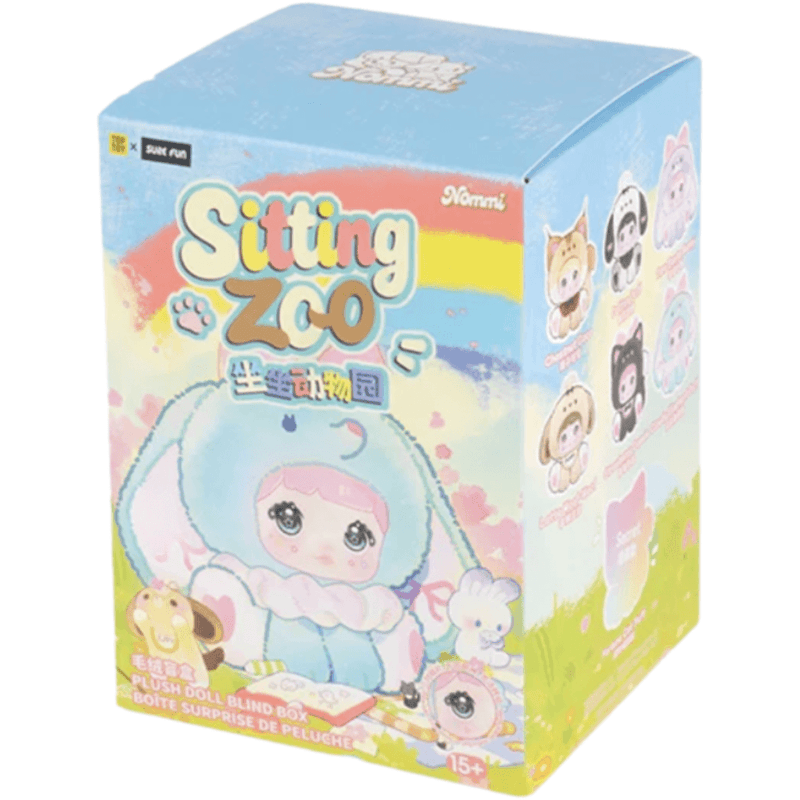 Nommi Sitting Zoo Series plush blind box packaging by HiChance and HiTOY