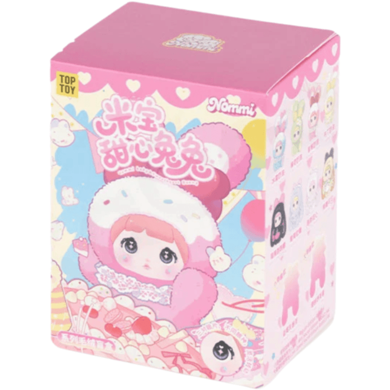 Nommi Sweetheart Bunny Series pink plush blind box packaging