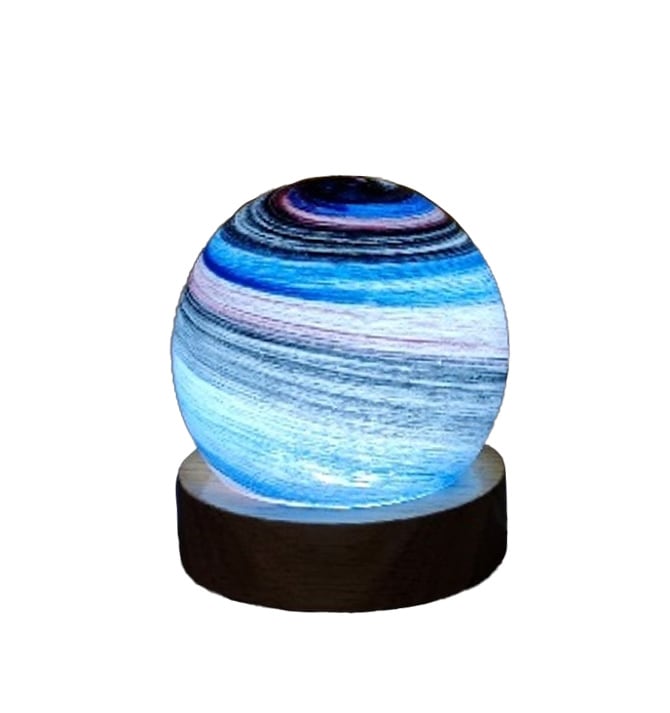 Obsidian Horizon Planet Night Light – USB Globe Lamp
