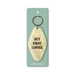 Ohh Deer cream keyring with the quote But First Coffee