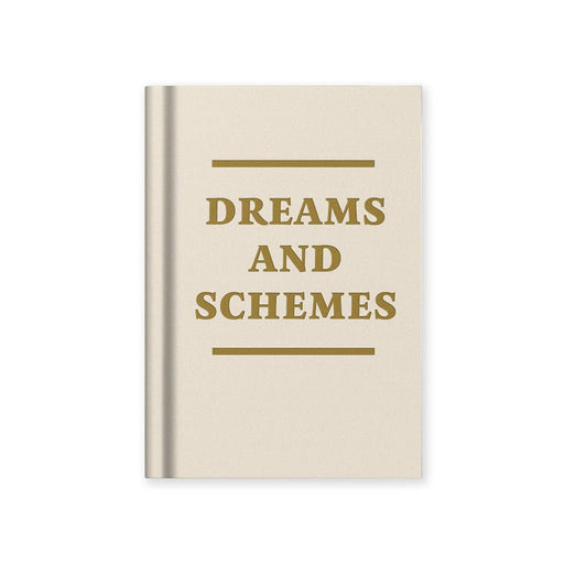 Cream A7 fabric hardback notebook reading Dreams and Schemes by Ohh Deer