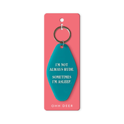 Ohh Deer Sometimes I’m Asleep keyring on pick backing card