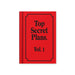 Red A7 fabric hardback notebook reading Top Secret Plans Vol. 1 by Ohh Deer