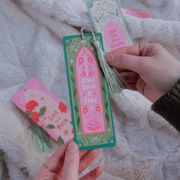 Once Upon A Time bookmark displayed with other colourful book lover bookmarks
