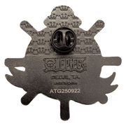 Back of a One Piece mystery pin with butterfly clutch fastening