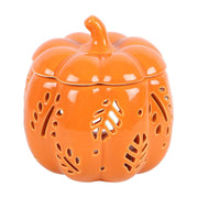 Orange Autumn Leaves Pumpkin Oil Burner - Something Different Gift Shop