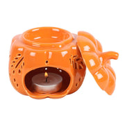 Orange Autumn Leaves Pumpkin Oil Burner - Something Different Gift Shop