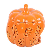 Orange Autumn Leaves Pumpkin Oil Burner - Something Different Gift Shop