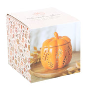 Orange Autumn Leaves Pumpkin Oil Burner - Something Different Gift Shop