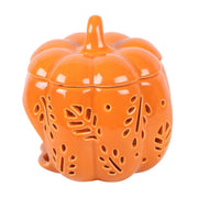 Orange Autumn Leaves Pumpkin Oil Burner - Something Different Gift Shop