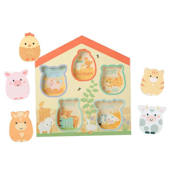 Orange Tree Toys - Farmyard Barn Shape Puzzle - Something Different Gift Shop
