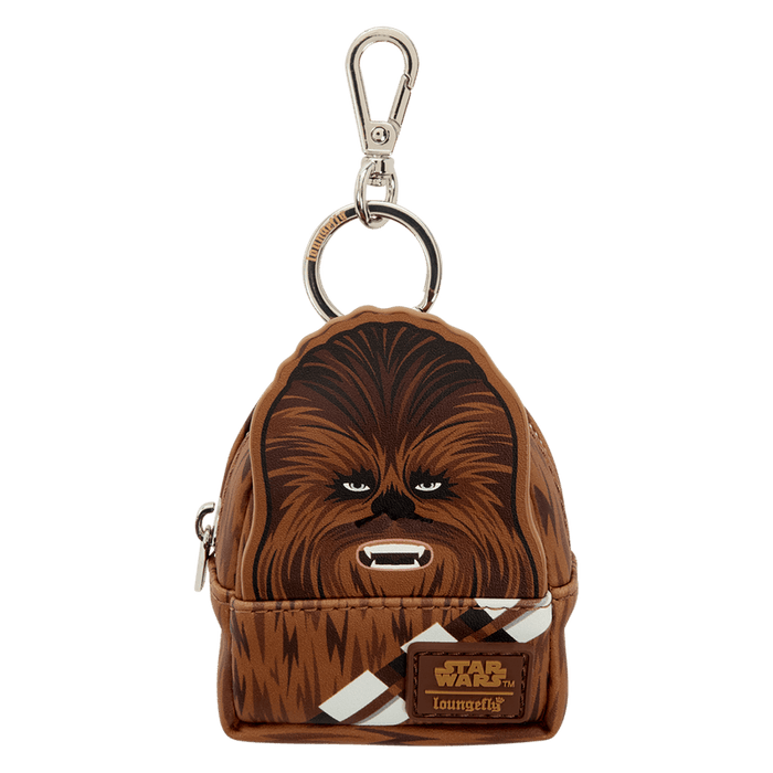 Loungefly Star Wars Chewbacca mini backpack bag charm with brown fur design